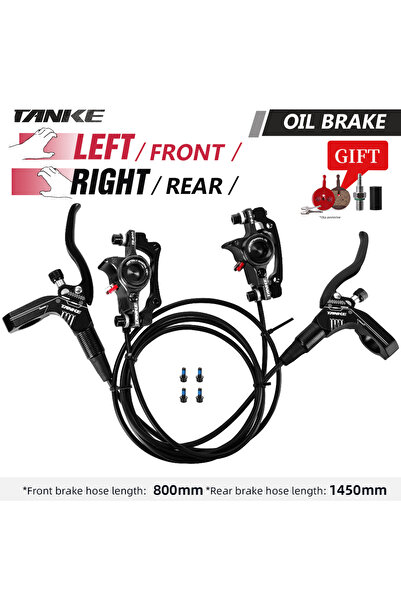 Choice فرامل قرصية هيدروليكية للدراجات الجبلية BLACK-LF-RR، ضغط الزيت، مشبك ف...