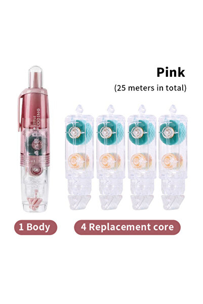 Choice عبوة إعادة تعبئة وردية اللون - 4 عبوات، مجموعة واحدة، موزع نقاط شفاف، ...