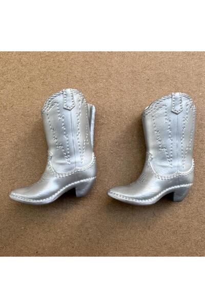 Choice حذاء دمية بليث فضي مقاس واحد V 1/6 بكعب عالٍ، بوت مارتن، طول 30 سم، دي...