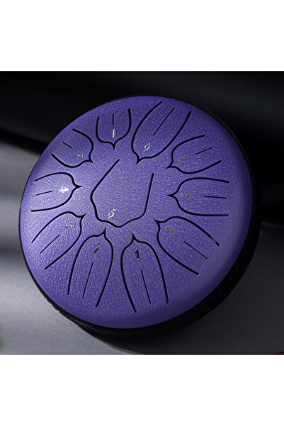 Choice طبلة لسان فولاذية من نوع HLURU Glucophone، لونها بنفسجي، مقاس 6 بوصات،...