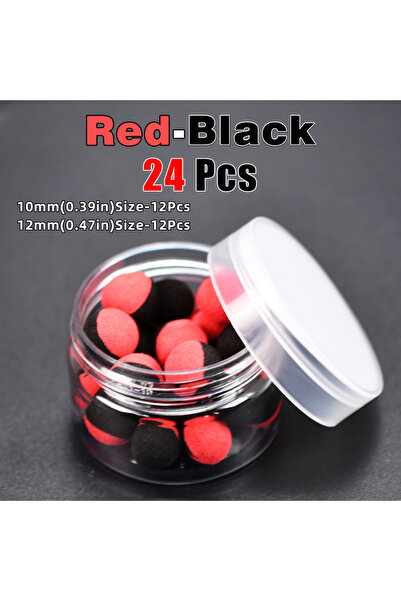 Choice طعم صيد سمك الكارب الأوروبي توبرانك، أحمر وأسود، كرة رغوية عائمة، شكل ...