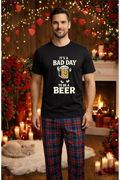 MVRDAR Σετ ανδρικής βαμβακερής πιτζάμας για την Ημέρα του Αγίου Βαλεντίνου, D...