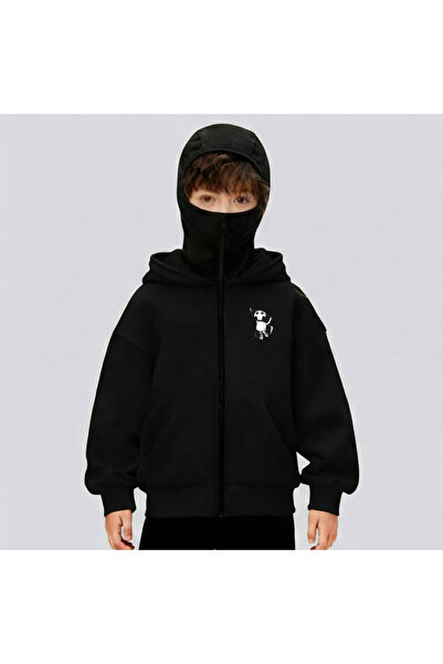 Flaubert -KAR MASKELİ NİNJA UNISEX FERMUARLI SWEATSHIRT HIRKA 3 İPLİK KALIN F...