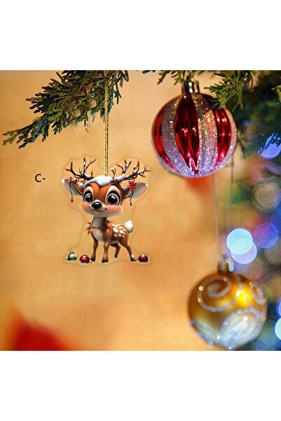 Choice elk 1 Cartoon Christmas Pendant 2D Flat Acrylic Christmas Decoration X...