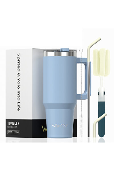 Choice5 1182ML Blue WATERSY Large Capacity 30/40oz Stainless Steel Tumbler wi...