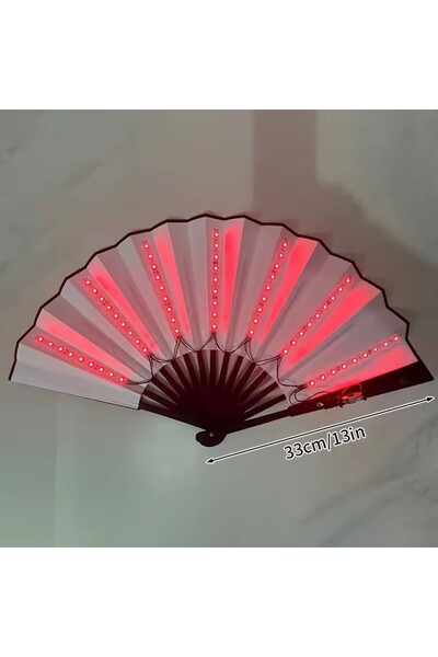 Choice red Glow Folding Led Fan Led Glasses Dancing Light Fan Night Show Hall...
