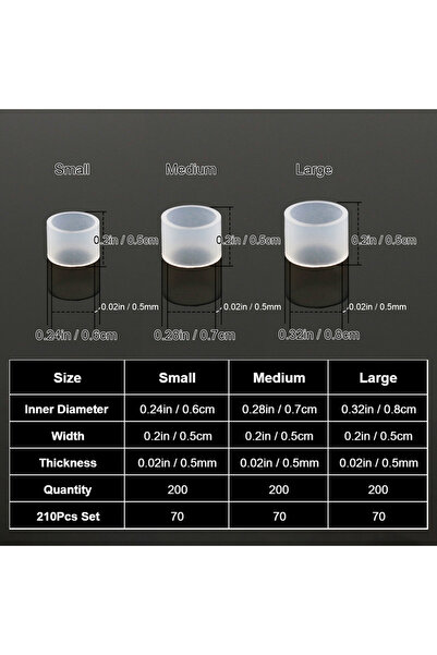 Choice حلقات دائرية صغيرة الحجم 9 كم 200~210 قطعة لتركيب طُعم الديدان البلاست...