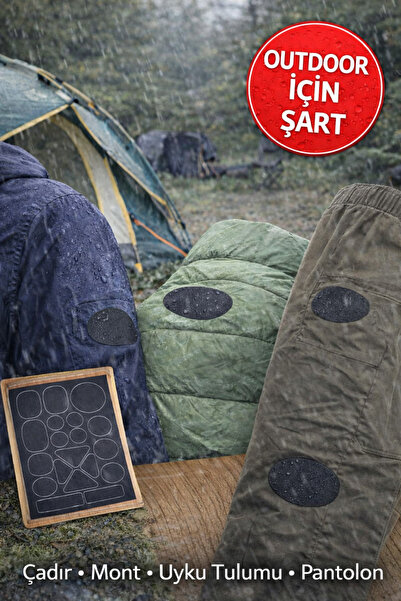 TOYFEST Kamp Çadırı Tamir Yaması | Su Geçirmez Yapışkanlı Outdoor Onarım Bandı