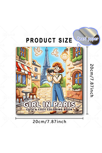 Choice كتاب تلوين "فتاة في باريس" برسومات جريئة وسهلة، مقاس 20×20 سم، 24 صفحة...