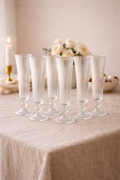 Evila 6’lı Ayaklı Kahve Yanı Su Bardağı 16 cm – Cam Sunum Bardağı | Şerbetlik...