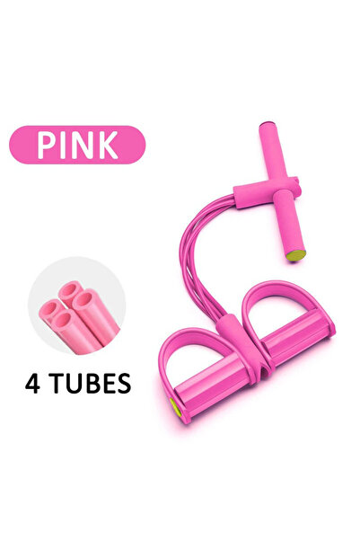 Choice 4 strands of pink Foot Pedal Tension Bands Home Gym Resistance Bands 4...