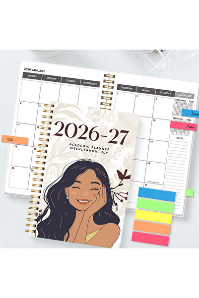 Choice مخطط بيج 2026-2027 A5 أسبوعي وشهري - من يناير 2026 إلى ديسمبر 2027، من...