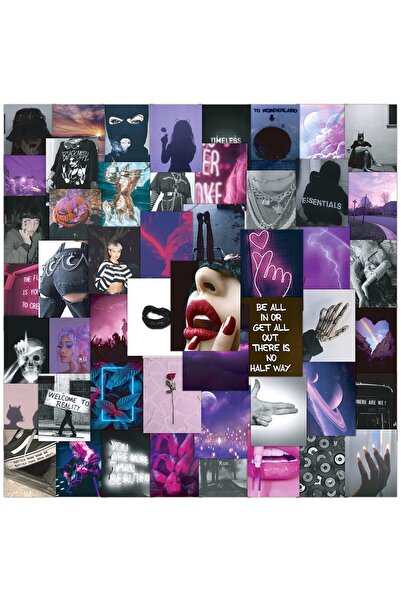 Choice6 B 50PCS Colorful Realistic Personalized Landscape Ins Style Graffiti ...