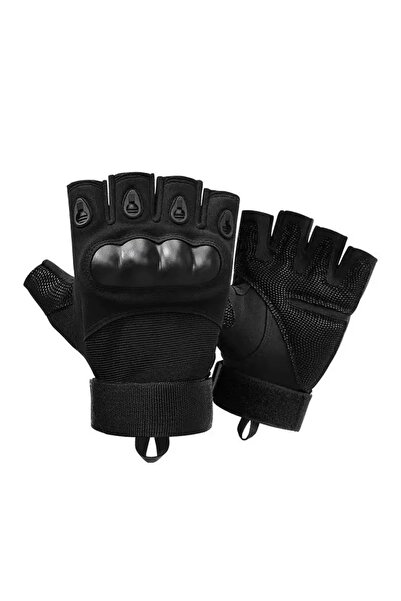 Choice قفازات رياضية تكتيكية سوداء متوسطة الحجم، نصف أصبع، مناسبة لركوب الدرا...