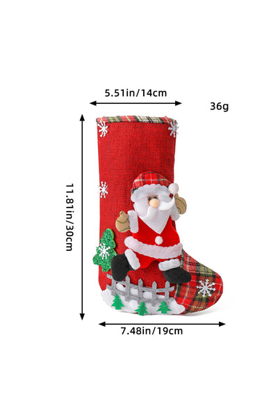 Choice مجموعة جوارب عيد الميلاد مقاس 19×30 سم، من M1 إلى 6، تتضمن دمية سانتا ...