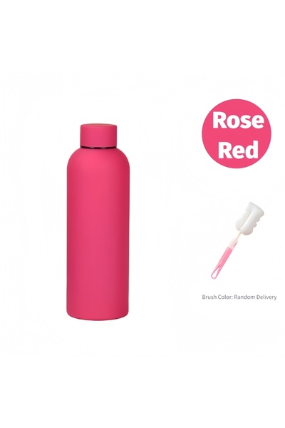 Choice فرشاة وردية اللون سعة 750 مل، كوب ترمس من الفولاذ المقاوم للصدأ سعة 35...