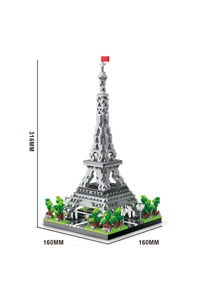 Choice1 برج إيفل بحجم متوسط ​​مع صندوق، خياران للحجم، لعبة بناء برج إيفل باري...