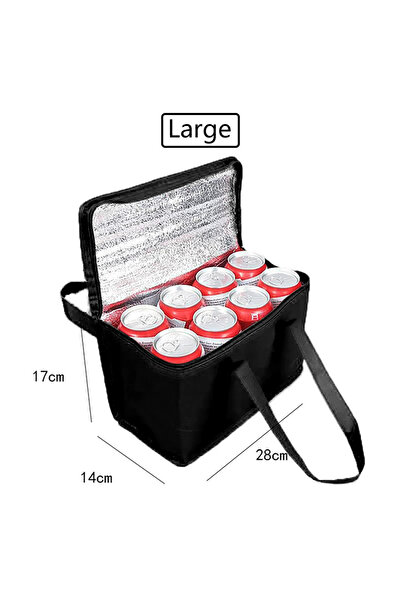 Choice Large Black Portable Lunch Cooler Bag Folding Insulation Picnic Ice Pa...