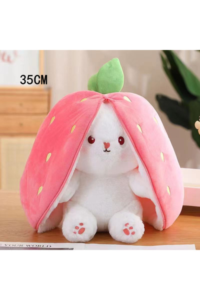 Choice4 CaoMei-30CM Kawaii Fruit Bunny Plush Toy Cute Carrot Strawberry Turn ...