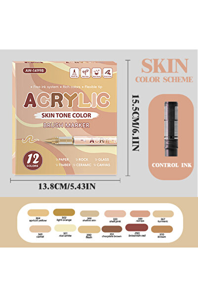 Choice مجموعة أقلام تلوين أكريليك AW-1499B بألوان متعددة (12-84 لونًا)، فرشاة...