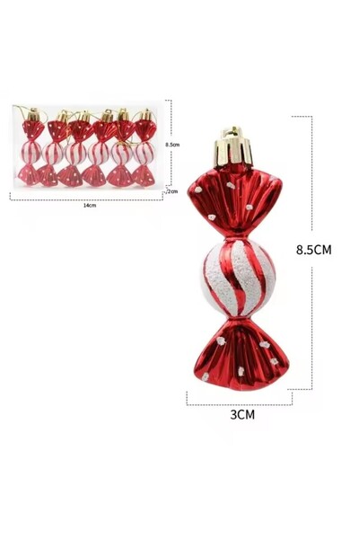 Choice red1 6pcs/box Christmas Candy Pendant Xmas Tree Hanging Ornaments Chri...