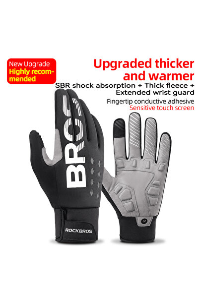 ROCKBROS قفازات ركوب الدراجات S209 المطورة بحجم XL، مصنوعة من مادة SBR سميكة ...