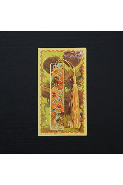 Choice فاصل كتاب معدني بتصميم زهور عتيق، قطعة واحدة، مجوف ومطلي بالبرونز، مع ...