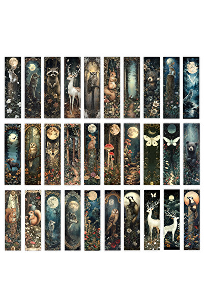 Choice مجموعة متنوعة الألوان من 32 قطعة، فواصل كتب على شكل حيوانات الغابة، من...