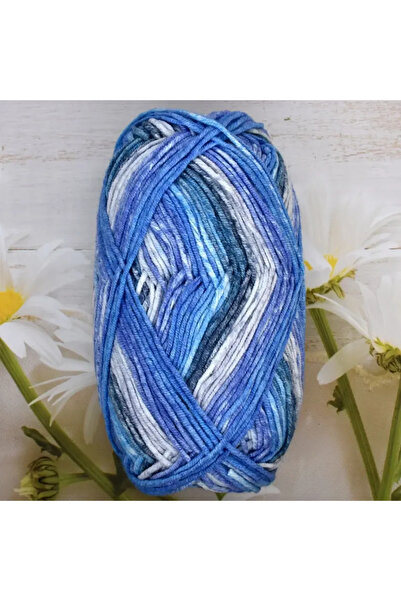 Choice 02 Milk Cotton Yarn Crochet knitting Rainbow Segment Dyed Combed Skin ...