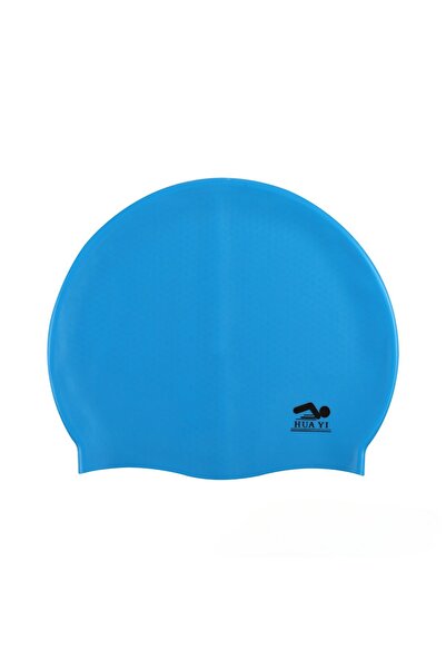 Choice One Size SKY BLUE Silicone Elastic Swimming Cap Waterproof Swim Hat fo...