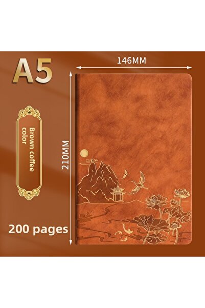 Choice A5 Brown-1 Notebook Set Single Book and Set Selection, Skin Feel and C...