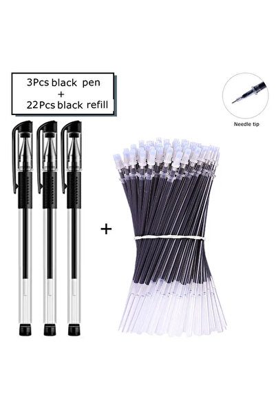 Choice مجموعة أقلام جل سوداء (25 قطعة) مجموعة أقلام جل (7/35 قطعة) أقلام جل س...