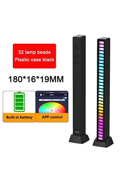 Choice شريط إضاءة LED RGB يعمل بالبطارية مع 32 مصباح LED، قابل للتحكم بالموسي...