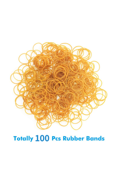 Choice3 100 قطعة من الأربطة الصفراء للمكاتب والتغليف، أربطة مطاطية من اللاتكس...