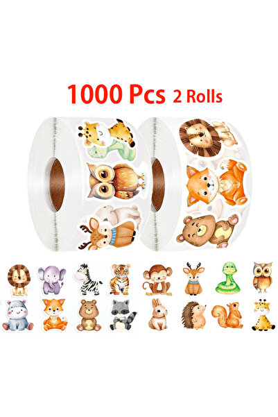 Choice1 لفتان، 1000 قطعة، 500/1000 قطعة، ملصقات حيوانات كرتونية للأطفال، ملصق...