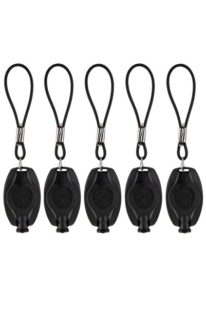 Choice مصباح سلسلة مفاتيح صغير أسود CR2016 مكون من 5 قطع، مناسب للرياضة الليل...