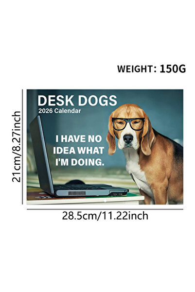 Choice Working dog 2026 Pooping Dog Calendar-Year Monthly Planner & Agenda Sc...