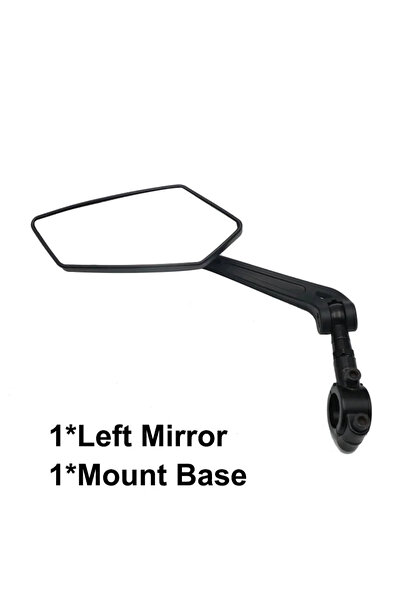 Choice مرآة جانبية يسارية للدراجة: مرآة قابلة للتعديل للمقود يمين/يسار، رؤية ...