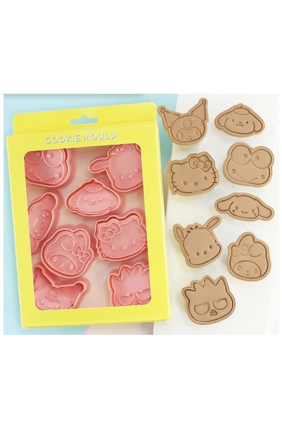 Choice black Kawaii Anime Cake Cookie Cutter Set Kawaii Kuromi Melody Hello K...