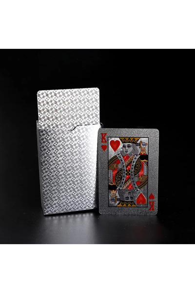 Choice silvery plaid Black Gold Waterproof Playing Cards Multi-Holiday Gift B...