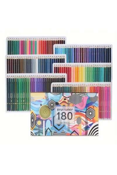 Choice مجموعة أقلام رصاص زيتية من بروتفونر، 180 لونًا، 48/72/120/160/180 لونً...