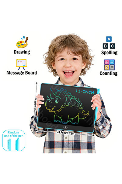Choice11 لوح رسم إلكتروني LCD مقاس 11 بوصة باللون الأزرق، لوحة كتابة للأطفال،...