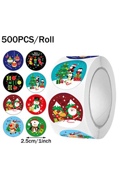 Choice 1000 قطعة - لفتان من ملصقات عيد الميلاد الملفوفة، 500-1000 قطعة من ملص...