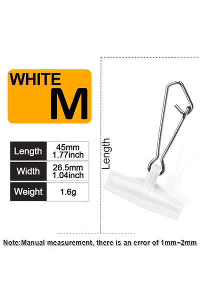 Choice White-M 9KM 25Pcs Fishing Line Sinker Slider, Sinker Slider Shank Clip...