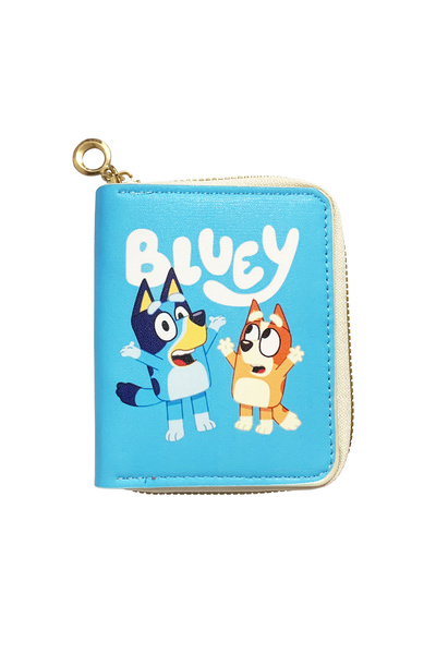 Choice 5 Bluey Bingo Wallet Anime Figure Printing Cute Cartoon Coin Purse Stu...