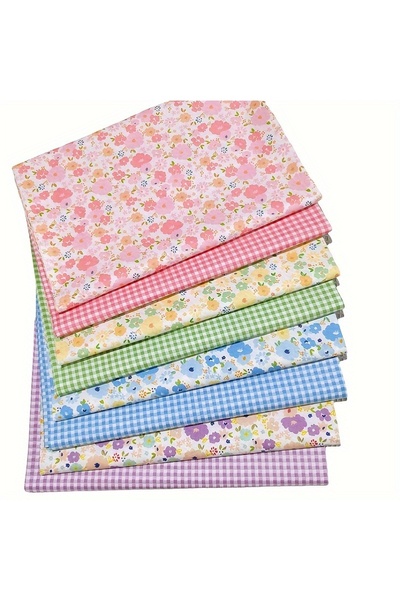 Choice 25x25cm MULTI 8pcs pure cotton flower cute multi-color fabric decorati...