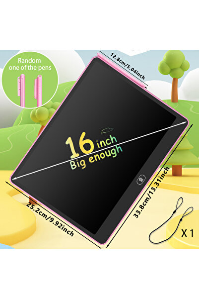 Choice 16 inch pink 11/13/16 Inch Kids Chalkboard LCD Writing Board Tablet Dr...