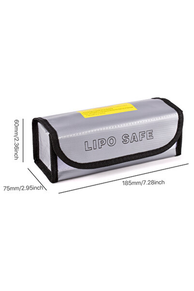 Choice حقيبة حماية بطارية Lipo مقاس 185x75x60 مم مقاومة للحريق لتخزين بطاريات...