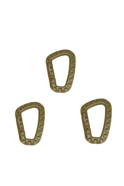 Choice 3 قطع كاكي، 1/2/3/4/5 قطع من حلقات التسلق التكتيكية، مشبك كارابينا بلا...