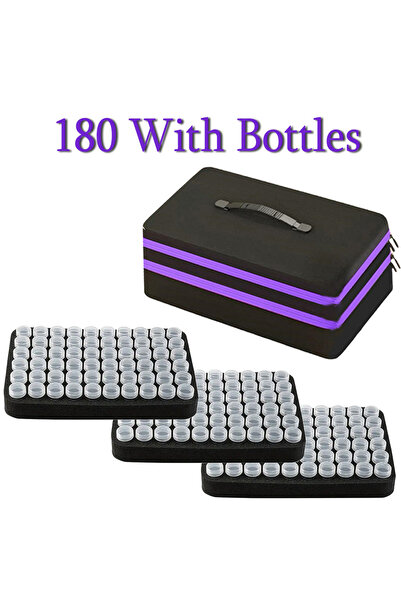 Choice ١٨٠ حاوية تخزين لأدوات الرسم الماسي مع زجاجة، ١٨٠ فتحة لملحقات وأدوات ...